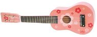 Gitarre rosa mit Blumen - Gitarre für Kinder