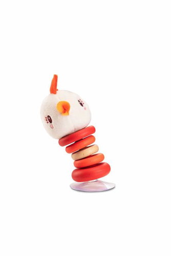 Lilliputiens Rocking rattle with suction cup - Paulette the hen - Baby Rattle - Main image