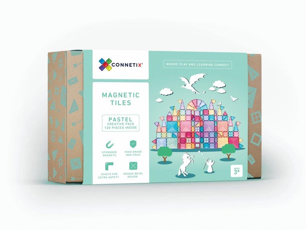 Connetix Tiles - Magnetic building set PASTEL 120 pieces - Building Set |  alza.sk