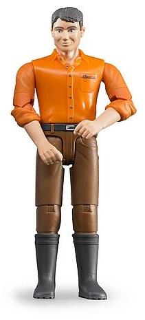 Bruder BWORLD 60007 Man - orange shirt, brown trousers - Figure - Main image