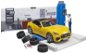 Bruder BWORLD 62110 Autodílna s mechanikem a autem - Toy Car