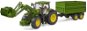 Bruder 3155 traktor John Deere 7R 350 s čelným nakladačom a tandemovým prepravným prívesom - Traktor