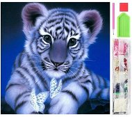 Hurt Diamantové malování s motivem mláděte tygra - Diamond Painting