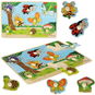 KIK Dětská dřevěná vkládačka puzzle – Luční hmyz - Vkládačka