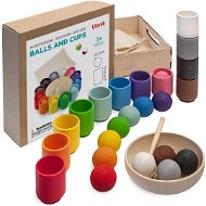 Ulanik Montessori Balls and Cups pro nejmenší - Oktatókészlet