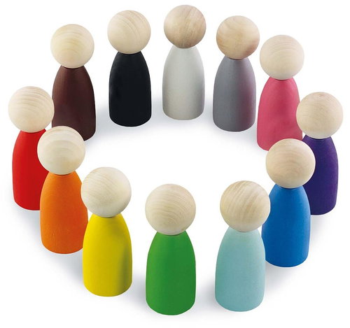 Ulanik Montessori wooden toy Peg Dolls 12 pcs - Educational Set - Main image