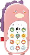 Aga4Kids Detský telefón Dinosaurus, ružový - Interaktívna hračka