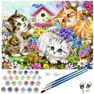 APT Kreatívne maľovanie podľa čísel 40 × 50 cm Mačky - Maľovanie podľa čísel