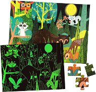 Aga4Kids Dětské svítící puzzle Zvířátka v lese 100 dílků - Puzzle