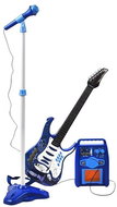 Kruzzel 22409 Children's rock electric guitar with battery, amplifier and microphone, blue - Guitar for Kids
