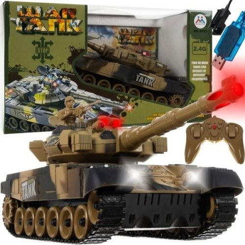 Iso Trade Military tank RC remote control, 1:14, camouflage - RC Tank - Main image