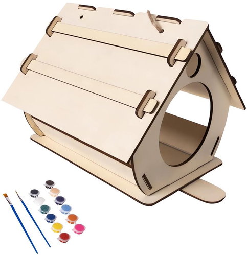 Maaleo 22585 Wooden birdhouse with colours - Creative Kit - Main image