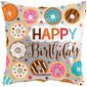 SmartBalloons Foliový balón polštář Donut - Happy Birthday - 45 cm - Balloons