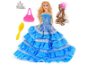 Mikro Trading Panenka princezna, modrá, 29 cm, s doplňky, v krabičce - Doll