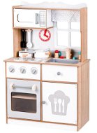 Ecotoys Dřevěná kuchyňka s příslušenstvím, hnědá - Play Kitchen