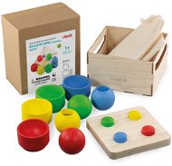 Ulanik Montessori základná sada Drevené tégliky a guľôčky - Vzdelávacia súprava