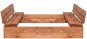 KIK Dřevěné pískoviště, impregnované, uzavřené, 150 × 150 cm - Pískoviště