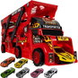Toy Car Set Kruzzel 22515 Truck with cars red - Sada autíček