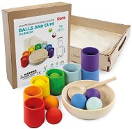 ULANIK Rainbow: balls in cups - Montessori hračka