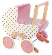 Janod Holzkinderwagen rosa - Kinderwagen