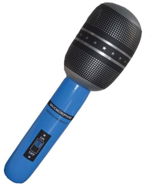 Funny Fashion Nafukovací mikrofon modrý - Rocker - Disco - 75 cm - Luftballon