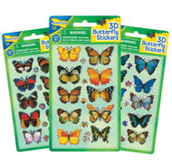 Insect Lore Motýlí 3D samolepky - 1 sada, 15 samolepek - Dětské samolepky