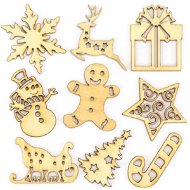 Baker Ross Dřevěné vánoční mini dekorace  AV678 - Csináld magad készlet gyerekeknek