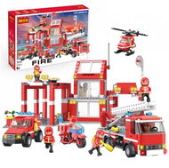 COGO Large Fire Station Compatible 827 pieces - Building Set