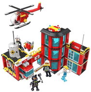 COGO Large Fire Station Compatible 862 pieces - Building Set
