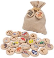 Educational Toy Dřevěné suky Dřevěná abeceda - Didaktická hračka