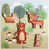 Mašek Dřevěná vkládačka Zvířátka v lese - Puzzle