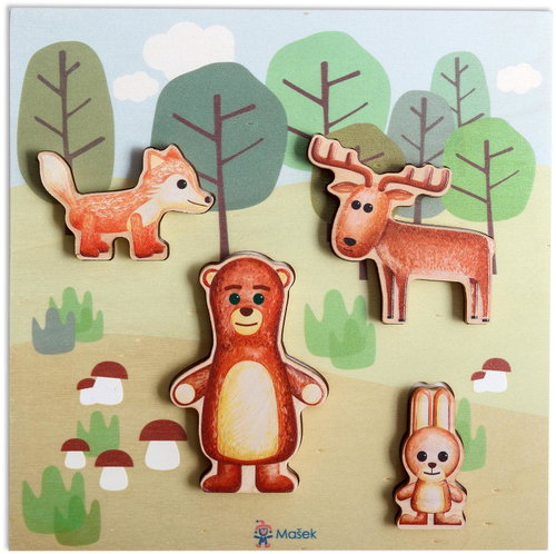 Masek Wooden puzzle Animals in the forest - Puzzle - Main image