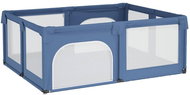 Shumee Dětská ohrádka se 2 dvířky světle modrá oxfordská tkanina - Ohrádka pro děti