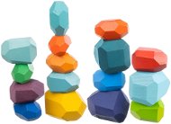 KRUZZEL 22475 Kreativní balanční kameny dřevěné 16 ks - Balance Game