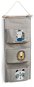 Zeller Dětský závěsný organizér – 3 přihrádky, bavlna, motiv zvířata, 20 × 60 cm - Úložný box