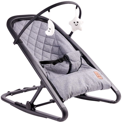 KIK KX5105 Children's rocking chair Lullilo Rokulo grey - Baby Rocker - Main image