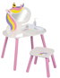 Kids' Vanity DOCHTMANN Dressing table for children with stool, unicorn 60 × 45 × 80 cm - Dětský kosmetický stolek