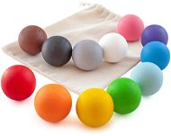 Ulanik Dřevěné kuličky 12 balls 4 cm - Montessori hračka