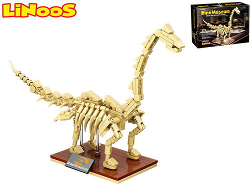 Micro Trading Dino Museum Collection LiNooS - Dinosaur Brachiosaurus, 179 pcs - Building Set - Main image