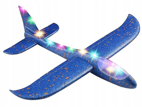 Verk 18218 Foam Throwing Plane LED 47 × 49 cm blue - Children's Airplane - Main image