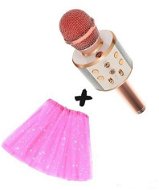 Senzanákupy Súprava pre speváčky svietiace sukne + karaoke mikrofón - Detský hudobný set