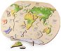 VEMKEL Dřevěná mapa světa pro dětí - Map