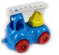 4sleep Auto stavební 10 cm volný chod modré s žebříkem bílým - Toy Car