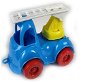 4sleep Auto stavební 10 cm volný chod modré s žebříkem bílým - Toy Car