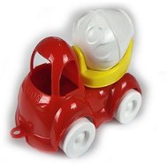 4sleep Auto stavebný domiešavač 10 cm voľný chod červené s bielou miešačkou - Auto