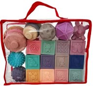Bavytoy Montessori kostky a míčky - set - Stacking Pyramid