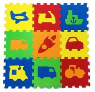 Siva Penové puzzle pre deti – vozidlá - Penové puzzle