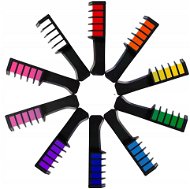 Křídy na vlasy Pronett Hřeben s barevnými křídami na vlasy – 10 barev - Křídy na vlasy