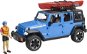 Bruder 2529 Jeep Wrangler Rubicon s kajakem a figurkou - Toy Car