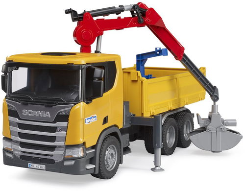 Bruder 03551 Scania Super 560R truck with crane and pallets - Toy Car - Main image